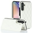 thumbnail image 1 of ELEHOLD Wallet Case for Samsung Galaxy A16 5G,RFID Blocking Card Holders Luxury Argyle Pattern Leather Case Kickstand Magnetic Button Slim Lightweight Shockproof Purse Case,White, 1 of 8
