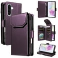 thumbnail image 1 of ELEHOLD Wallet Case for Samsung Galaxy A25 5G, Luxury PU Leather Shockproof Magnetic Flip Kickstand Card Slots Cash Pocket Wallet Case With Detachable Lanyard, Purple, 1 of 11