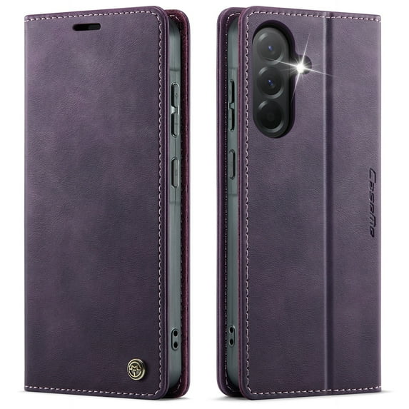 ELEHOLD Wallet Case for Samsung Galaxy A36 5G, Shockproof Faux Leather Flip Kickstand RFID Blocking Shockproof Card Cash Slots Wallet Case for Samsung Galaxy A36 5G,Purple