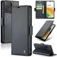 thumbnail image 1 of ELEHOLD Wallet Case For Samsung Galaxy A52,Premium Leather Case wih RFID Blocking Function Card Slots Kickstand Magnetic Clasp Shockproof Cover for Men Women,Black, 1 of 1