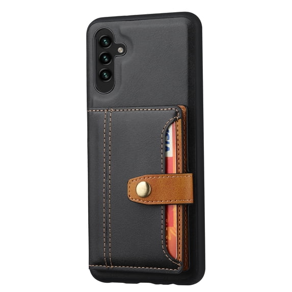 ELEHOLD Wallet Case for Samsung Galaxy A54 5G,Premium Leather Back Card Slots Card Holders Kickstand Magnetic Closure Shockproof Rugged Case Cover, Black