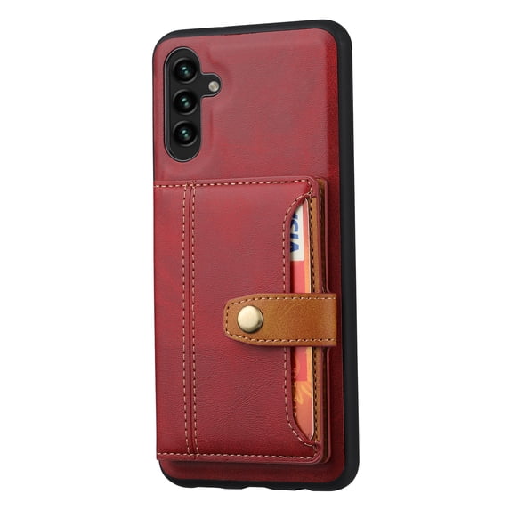 ELEHOLD Wallet Case for Samsung Galaxy A54 5G,Premium Leather Back Card Slots Card Holders Kickstand Magnetic Closure Shockproof Rugged Case Cover, Red