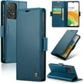 thumbnail image 1 of ELEHOLD Wallet Case For Samsung Galaxy A72,Premium Leather Case wih RFID Blocking Function Card Slots Kickstand Magnetic Clasp Shockproof Cover for Men Women,Blue, 1 of 7