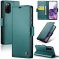 thumbnail image 1 of ELEHOLD Wallet Case For Samsung Galaxy S20 FE,Premium Leather Case wih RFID Blocking Function Card Slots Kickstand Magnetic Clasp Shockproof Cover for Men Women,Green, 1 of 7