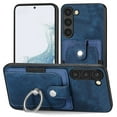 thumbnail image 1 of ELEHOLD Wallet Case for Samsung Galaxy S20 FE,with Card Holder 360° Rotation Ring Holder Stand Function Shockproof Anti-Scratch Protective Luxury Leather Purse Case,blue, 1 of 8
