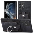 thumbnail image 1 of ELEHOLD Wallet Case for Samsung Galaxy S20 Ultra,with Card Holder 360° Rotation Ring Holder Stand Function Shockproof Anti-Scratch Protective Luxury Leather Purse Case,black, 1 of 8