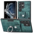 thumbnail image 1 of ELEHOLD Wallet Case for Samsung Galaxy S20 Ultra,with Card Holder 360° Rotation Ring Holder Stand Function Shockproof Anti-Scratch Protective Luxury Leather Purse Case,green, 1 of 8