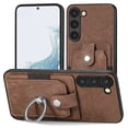thumbnail image 1 of ELEHOLD Wallet Case for Samsung Galaxy S21+,with Card Holder 360° Rotation Ring Holder Stand Function Shockproof Anti-Scratch Protective Luxury Leather Purse Case,brown, 1 of 8
