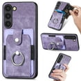 thumbnail image 1 of ELEHOLD Wallet Case for Samsung Galaxy S23 Plus 6.6" with Card Holder 360° Rotation Ring Holder Stand Function Shockproof Anti-Scratch Protective Luxury Leather Purse Case,Purple, 1 of 8