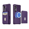 thumbnail image 1 of ELEHOLD Wallet Case for Samsung Galaxy S23 Ultra, 2-in-1 Magnetic Leather Phone Case with RFID Blocking Card Holder Detachable Wallet ,Strong Magnetic Wireless Charging Compatible ,Purple, 1 of 8