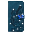 thumbnail image 1 of ELEHOLD Wallet Case for Samsung Galaxy S23 Ultra,Butterfly Pattern Shiny Diamond with Card Slots Kickstand Magnetic Clasp Shockproof Fashion Folio Wallet Case,
Blue, 1 of 7