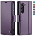 thumbnail image 1 of ELEHOLD Wallet Case for Samsung Galaxy S24 Plus Premium Leather Case wih RFID Blocking Card Slots Kickstand Magnetic Clasp Shockproof Cover for Men Women for Samsung Galaxy S24 Plus,Purple, 1 of 8