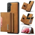 thumbnail image 1 of ELEHOLD Wallet Case for Samsung Galaxy S24, Premium Vegan Leather Soft TPU Magnetic Detachable Card Holders Kickstand Function Shockproof Full Protection for Samsung S24,
Brown, 1 of 11
