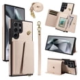 thumbnail image 1 of ELEHOLD Wallet Case for Samsung Galaxy S25 Ultra, PU Leather Flip Case with Crossbody & Wrist Strap,Full Protection Case with Card Slots & Kickstand,Beige, 1 of 7