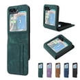 thumbnail image 1 of ELEHOLD Wallet Case for Samsung Galaxy Z Flip5(2023) 6.7" - Premium PU Leather Protective Case with Card Slots /Photo Pocket Holder Slim Lightweight Phone Case for Samsung Z Flip5, Green, 1 of 11