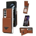 thumbnail image 1 of ELEHOLD Wallet Case for Samsung Galaxy Z Fold 3 with Credit Card Slots Pocket Flip Magnetic Buckle Stand Function Shockproof Anti-Scratch Protective Leather Case for Galaxy Z Fold 3,Brown, 1 of 5