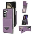 thumbnail image 1 of ELEHOLD Wallet Case for Samsung Galaxy Z Fold 5 with Credit Card Slots Pocket Flip Magnetic Buckle Stand Function Shockproof Anti-Scratch Protective Leather Case for Galaxy Z Fold 5,Purple, 1 of 5