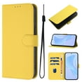 thumbnail image 1 of ELEHOLD Wallet Case for Google Pixel 6a, PU Leather Stand Case with 3 Card Holders & Wrist Strap, Shockproof TPU Inner Flip Cover,Lemon, 1 of 8