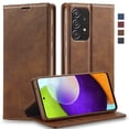 thumbnail image 1 of ELEHOLD Wallet Case for Samsung Galaxy A53 5G, Magnetic Leather RFID Blocking Card Slots Kickstand Shockproof Protection Cover,Brown, 1 of 7