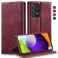 thumbnail image 1 of ELEHOLD Wallet Case for Samsung Galaxy A53 5G, Magnetic Leather RFID Blocking Card Slots Kickstand Shockproof Protection Cover,Red, 1 of 7