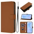 thumbnail image 1 of ELEHOLD Wallet Case for Samsung Galaxy A54 5G, PU Leather Stand Case with 3 Card Holders & Wrist Strap, Shockproof TPU Inner Flip Cover,Brown, 1 of 8