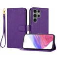 thumbnail image 1 of ELEHOLD Wallet Case for Samsung Galaxy S23 Ultra, Shockproof Leather Stand Case with Magnetic Clasp & Hand Strap,Purple, 1 of 6