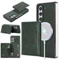 thumbnail image 1 of ELEHOLD Wallet Case for Samsung Galaxy Z Fold 6, Shockproof Magnetic Leather Case with Card Holders & Stand,Green, 1 of 11