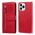 thumbnail image 1 of ELEHOLD Wallet Case for iPhone 14 Pro 6.1", Zipper Pocket Card Slots Kickstand Magnetic Clasp Full Body Shockproof Purse Case for iPhone 14 Pro, Red, 1 of 9