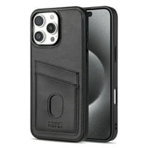 ELEHOLD Wallet Case for iPhone 16 Pro,Elegant Leather Case with 2 Card Slots, Slim and Stylish Design Cover for iPhone 16 Pro,Black