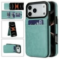 thumbnail image 1 of ELEHOLD Wallet Case for iPhone 17 Pro Max, Shockproof Flip Leather Case with Card Holder & Stand,Mint, 1 of 7
