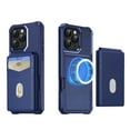 thumbnail image 1 of ELEHOLD Wallet Case for iPhone 13 Pro Max, 2-in-1 Magnetic Leather Phone Case with RFID Blocking Card Holder Detachable Wallet ,Strong Magnetic Wireless Charging Compatible ,Darkblue, 1 of 8