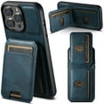 thumbnail image 1 of ELEHOLD Wallet Case for iPhone 13 Pro Max Case Premium Retro Style Leather with Back Flip Card Holders Stand Function Magnetic Closure Shockproof Purse Case for Men Women,blue, 1 of 1