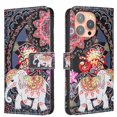 thumbnail image 1 of ELEHOLD Wallet Case for iPhone 13 Pro Max, PU Leather Patterned Flip Folio Stand Card Slots Magnetic Closure  Shockproof Protective Case for Women Girls,B, 1 of 6