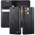 thumbnail image 1 of ELEHOLD Wallet Case for iPhone 13 Pro, Shockproof Faux Leather Flip Kickstand RFID Blocking Shockproof Card Cash Slots Wallet Case for iPhone 13 Pro,Black, 1 of 11