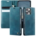 thumbnail image 1 of ELEHOLD Wallet Case for iPhone 13 Pro, Shockproof Faux Leather Flip Kickstand RFID Blocking Shockproof Card Cash Slots Wallet Case for iPhone 13 Pro,Green, 1 of 11