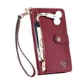 thumbnail image 1 of ELEHOLD Wallet Case for iPhone 14 Plus, RFID Blocking 7 Card Slots Magnetic Zipper Purse with Wristlet Strap Stand PU Leather Shockproof TPU Shell Compatible with iPhone 14 Plus,Red, 1 of 8