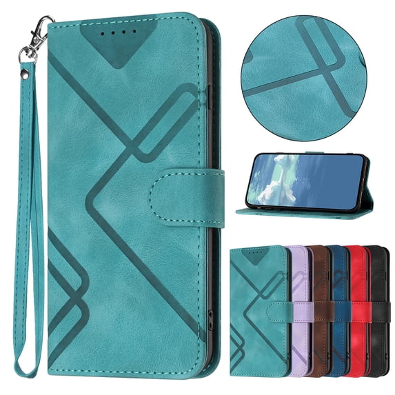 ELEHOLD Wallet Case for iPhone 14 Pro,Premium PU Leather with Card Holders Magnetic Clasp Kickstand Function Wriststrap Shockproof Purse Case for iPhone 14 Pro,Blue