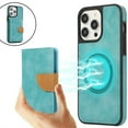thumbnail image 1 of ELEHOLD Wallet Case for iPhone 14 Pro Synthetic Leather 2-in-1 Phone Case with Magnetic Detachable Flip Card Slot Magnetic Clasp Drop Protection Shockproof Full Protective Wallet Case,green, 1 of 9