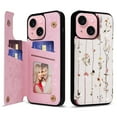thumbnail image 1 of ELEHOLD Wallet Case for iPhone 15 Case Beautiful Flower Floral Pattern with Back Card Holders Magnetic Button RFID Blocking Shockproof Protective Stand Case for iPhone 15,B, 1 of 7