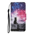 thumbnail image 1 of ELEHOLD Wallet Case for iPhone 15 Pro Max Folio Flip Case, Cute Pattern with Credict Card Slots Magnetic Clasp Soft Shockproof Leather Protective Case with Wrist Lanyard - Cat, 1 of 7