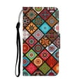 thumbnail image 1 of ELEHOLD Wallet Case for iPhone 15 Pro Max Folio Flip Case, Cute Pattern with Credict Card Slots Magnetic Clasp Soft Shockproof Leather Protective Case with Wrist Lanyard - Mandala Pattern, 1 of 7