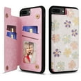 thumbnail image 1 of ELEHOLD Wallet Case for iPhone 8 Plus/7 Plus Case Beautiful Flower Floral Pattern with Back Card Holders Magnetic Button RFID Blocking Shockproof Protective Stand Case for iPhone 8 Plus/7 Plus,C, 1 of 7