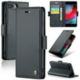 thumbnail image 1 of ELEHOLD Wallet Case For iPhone 8 Plus/7 Plus,Premium Leather Case wih RFID Blocking Function Card Slots Kickstand Magnetic Clasp Shockproof Cover for Men Women,Black, 1 of 7