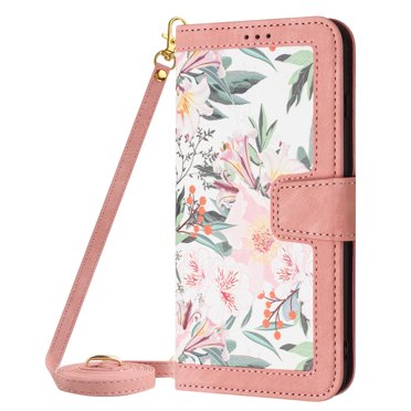 ELEHOLD Wallet Case for iPhone 8 Plus/7 Plus Premium Leather Flower ...