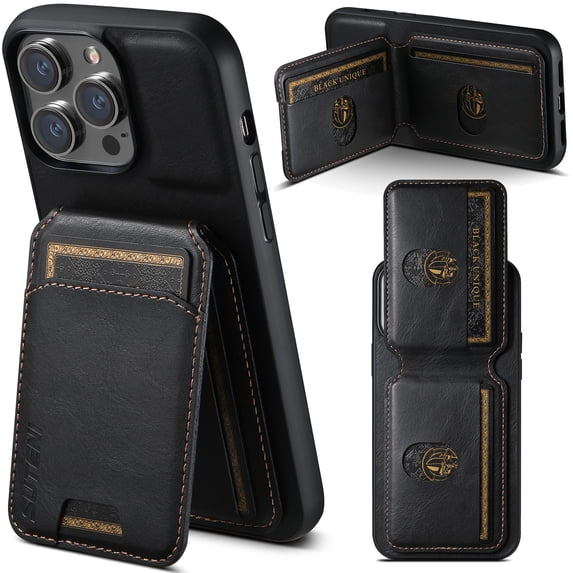 ELEHOLD Wallet Case for iPhone XS/X Case Premium Retro Style Leather with Back Flip Card Holders Stand Function Magnetic Closure Shockproof Purse Case for Men Women,black