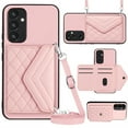 thumbnail image 1 of ELEHOLD Wallet Crossbody Case for Samsung Galaxy A53 5G Case with Flip Card Slots RFID Blocking Function Magnetic Closure Stand Detachable Crossbody Shoulder Strap for Women Girls,pink, 1 of 8