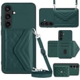 thumbnail image 1 of ELEHOLD Wallet Crossbody Case for Samsung Galaxy S23 Case with Flip Card Slots RFID Blocking Function Magnetic Closure Stand Detachable Crossbody Shoulder Strap for Women Girls,green, 1 of 8