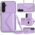 thumbnail image 1 of ELEHOLD Wallet Crossbody Case for Samsung Galaxy S23 FE Case with Flip Card Slots RFID Blocking Function Magnetic Closure Stand Detachable Crossbody Shoulder Strap for Women Girls,purple, 1 of 8