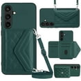 thumbnail image 1 of ELEHOLD Wallet Crossbody Case for Samsung Galaxy S23 Plus Case with Flip Card Slots RFID Blocking Function Magnetic Closure Stand Detachable Crossbody Shoulder Strap for Women Girls,green, 1 of 8