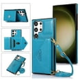 thumbnail image 1 of ELEHOLD Wallet Crossbody Case for Samsung Galaxy S24 Plus with Detachable Strap,Magnetic Clasp Credit Card Holders PU Leather Kickstand Shockproof Case for Samsung S24 Plus for Women Girls,Blue, 1 of 10
